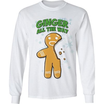 Farm Fed Clothing Men's Long-Sleeve Ginger All the Way Christmas Shirt