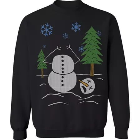 Farm Fed Clothing Men's Headless Snowman Christmas Fleece Holiday Sweaters