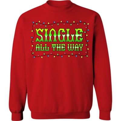 Goodie Two Sleeves Men's Single All the Way Christmas Fleece, L,Red at ...