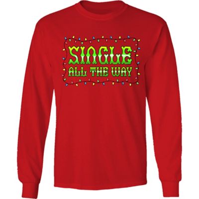 Goodie Two Sleeves Men's Long-Sleeve Single All the Way Christmas Shirt