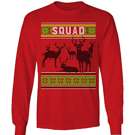 Farm Fed Clothing Men's Squad Long Sleeve Christmas Shirt, TSC1075 at ...