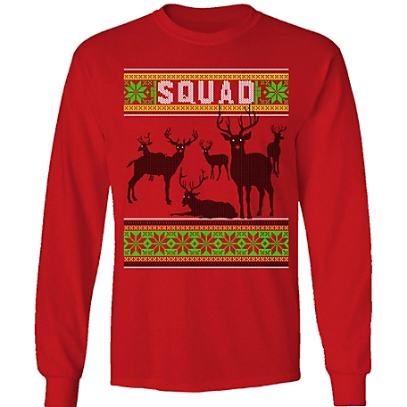 Farm Fed Clothing Men's Long-Sleeve Squad Christmas Shirt
