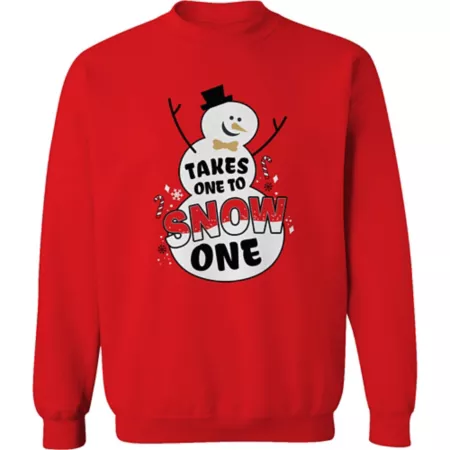 Farm Fed Clothing Men's Takes One to Snow One Christmas Fleece Women's Sweatshirts