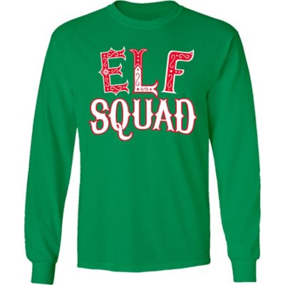 Goodie Two Sleeves Men's Long-Sleeve Elf Squad Christmas Shirt