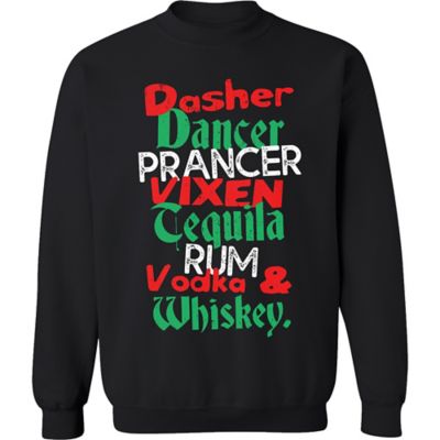 Goodie Two Sleeves Men's Reindeer and Drinks Christmas Fleece