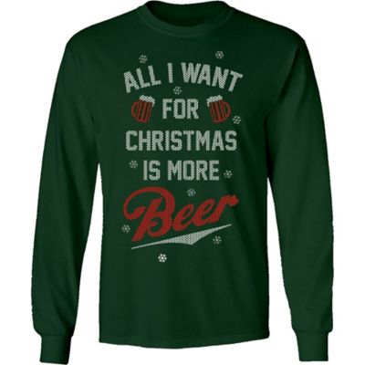 Goodie Two Sleeves Men's Long-Sleeve All I Want Christmas Shirt