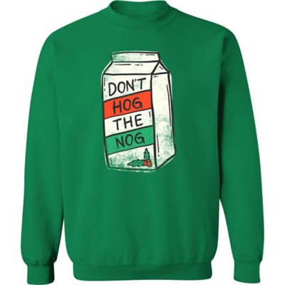 Farm Fed Clothing Men's Don't Hog the Nog Christmas Fleece