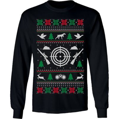 Farm Fed Clothing Men's Long-Sleeve Merry Huntmas Shirt