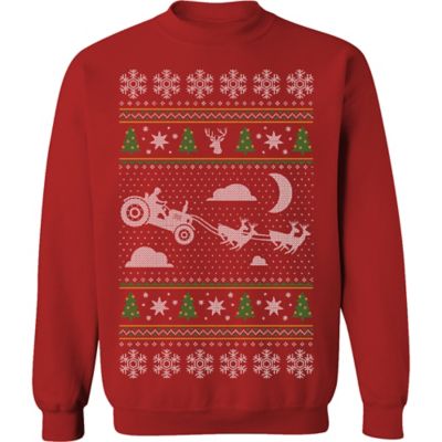 Farm Fed Clothing Men's Tractor Sleigh Christmas Fleece