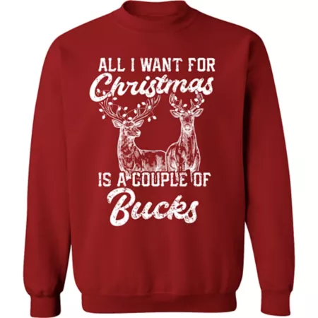 Farm Fed Clothing Men's Couple Bucks Christmas Fleece Men's Sweatshirts