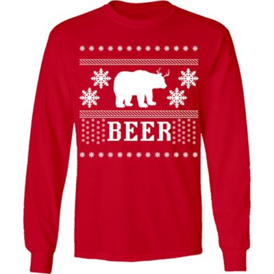 Goodie Two Sleeves Men's Long-Sleeve Beer Bear Shirt