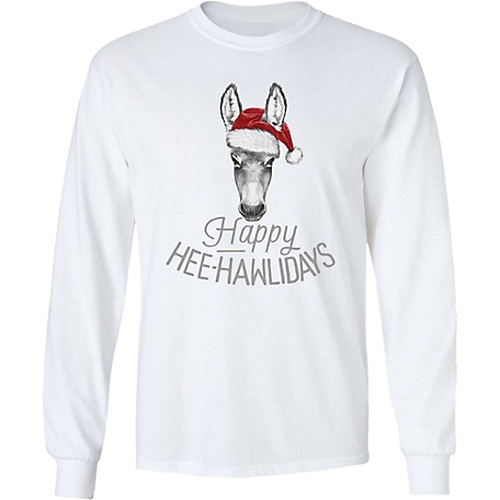 Farm Fed Clothing Men's Long-Sleeve Happy Hee-Hawlidays Shirt