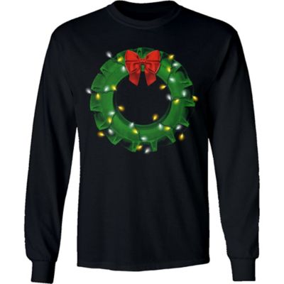 Goodie Two Sleeves Men's Long-Sleeve Tractor Wire Wreath Shirt