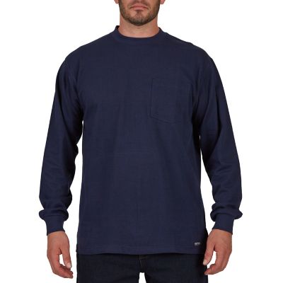 Smith's Workwear Men's Long-Sleeve Extended Tail Pocket T-Shirt