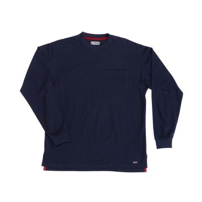 Image showing  Men's Long-Sleeve Extended Tail Pocket T-Shirt