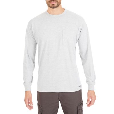 Smith's Workwear Men's Long-Sleeve Extended Tail Pocket T-Shirt
