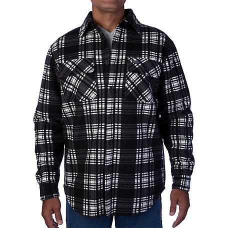 Smith's Workwear Sherpa-Lined Plaid Microfleece Shirt Jacket at Tractor ...