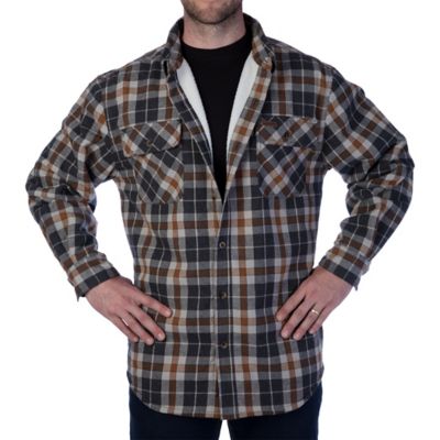 flannel sherpa lined jacket mens