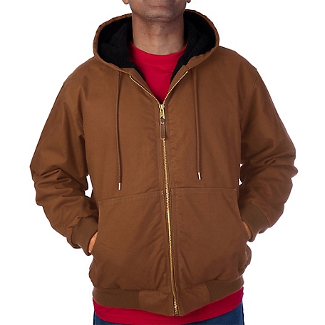 Smith's Men's Sherpa-Lined Duck Canvas Hooded Jacket