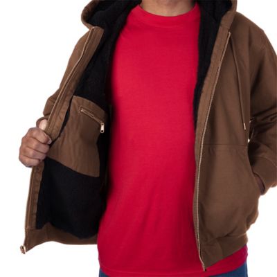 Image showing  Sherpa-Lined Duck Canvas Hooded Jacket