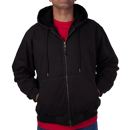 Smith's Men's Sherpa-Lined Duck Canvas Hooded Jacket