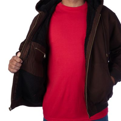 Image showing  Sherpa-Lined Duck Canvas Hooded Jacket