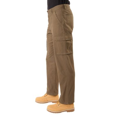 Image showing  Stretch Fit High-Rise Fleece-Lined Canvas Cargo Pants
