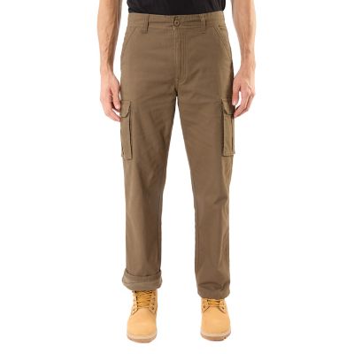 Smith's Workwear Stretch Fit High-Rise Fleece-Lined Canvas Cargo Pants