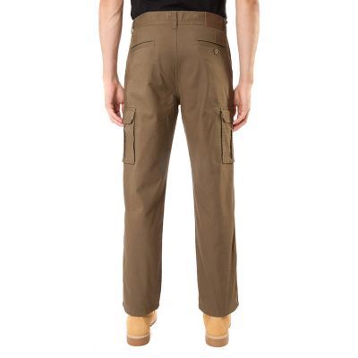 Image showing  Stretch Fit High-Rise Fleece-Lined Canvas Cargo Pants