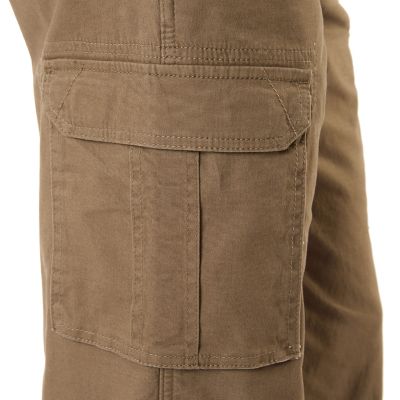 Image showing  Stretch Fit High-Rise Fleece-Lined Canvas Cargo Pants