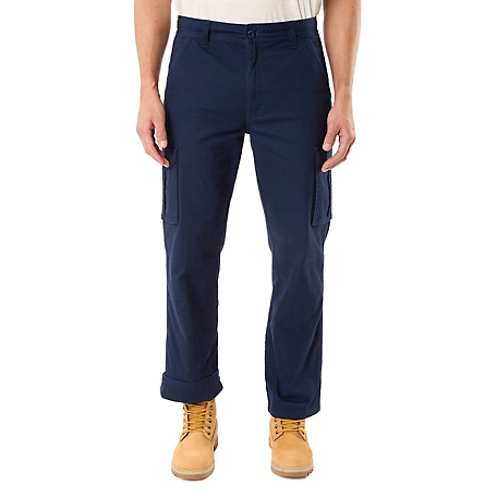 Smith's Workwear Men's Stretch Fit Mid-Rise Fleece-Lined Cargo Canvas Pants  at Tractor Supply Co.