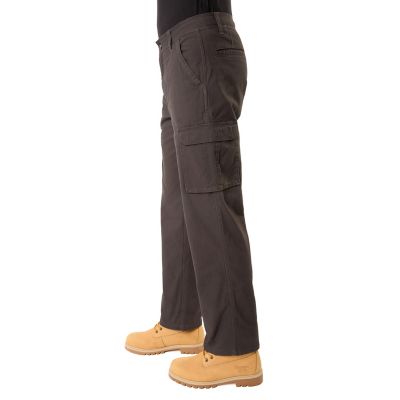 Image showing  Stretch Fit High-Rise Fleece-Lined Canvas Cargo Pants