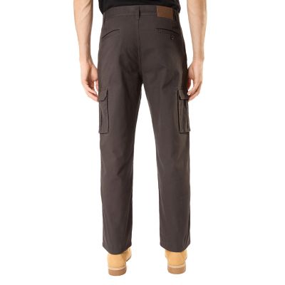 Image showing  Stretch Fit High-Rise Fleece-Lined Canvas Cargo Pants