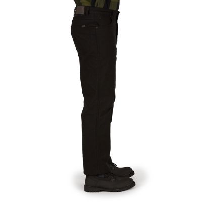 Image showing  Men's Stretch Fit Mid-Rise Fleece-Lined 5-Pocket Canvas Work Pants
