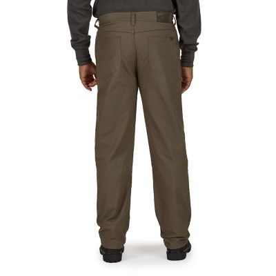 Image showing  Men's Stretch Fit Mid-Rise Fleece-Lined 5-Pocket Canvas Work Pants