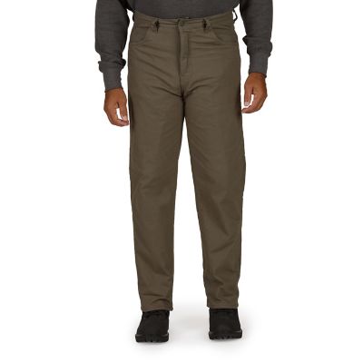Smith's Workwear Men's Stretch Fit Mid-Rise Fleece-Lined Canvas 5-Pocket Pants Comfortable work pants