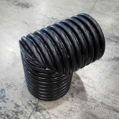 Image showing  12 in. HDPE 90 Degree Elbow Pipe Fitting