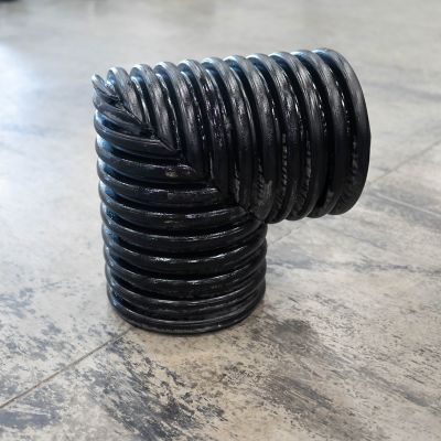 Image showing  12 in. HDPE 90 Degree Elbow Pipe Fitting