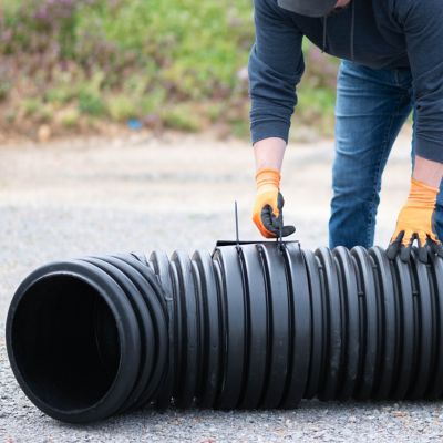 Image showing  12 in. HDPE 45 Degree Elbow Pipe Fitting