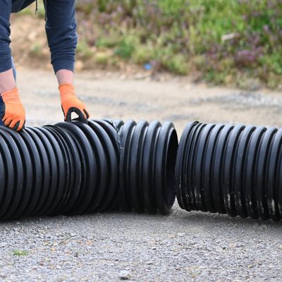 Image showing  12 in. HDPE 45 Degree Elbow Pipe Fitting