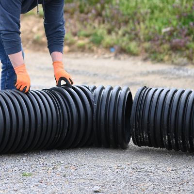 Image showing  15 in. HDPE 45 Degree Elbow Pipe Fitting