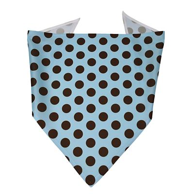 Yellow Dog Design Blue and Brown Polka Dot Uptown Dog Bandana