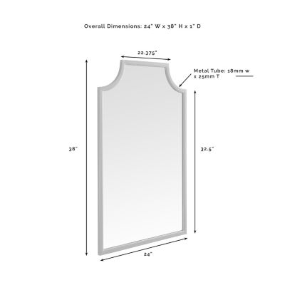 Image showing  Aimee Bath Mirror, 24 in. x 1 in. x 38 in.