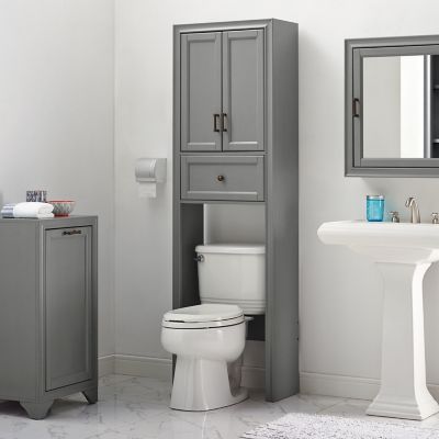 Crosley Tara Space Saver Bathroom Cabinet, Gray