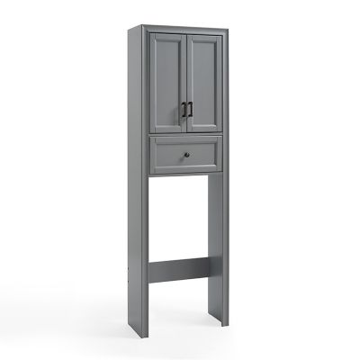 Image showing  22 in. x 72 in. x 11 in. Wooden Tara Space Saver Bathroom Cabinet, Gray