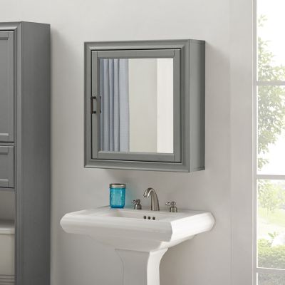 Crosley Tara Bath Mirror Cabinet, gray