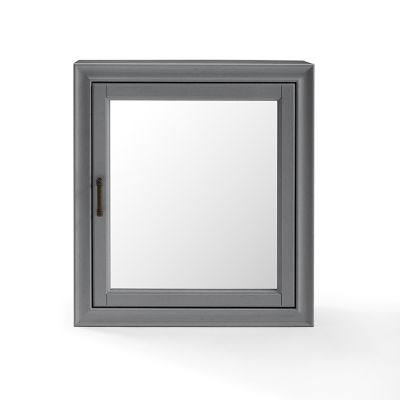 Image showing  26 in. x 23.75 in. Wooden Tara Bath Mirror Cabinet, Gray
