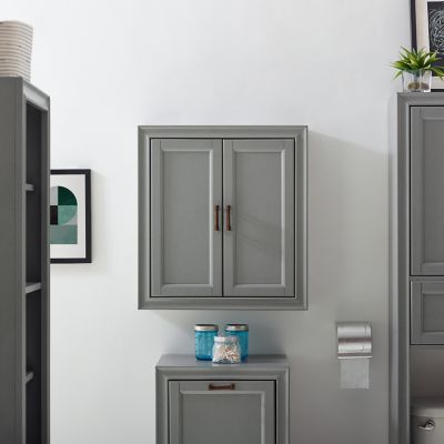 Image showing  26 in. x 23.75 in. MDF Tara Wall Cabinet, Gray