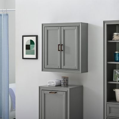 Image showing  26 in. x 23.75 in. MDF Tara Wall Cabinet, Gray
