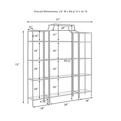 Image showing  12-Shelf 3 pc. Aimee Etagere Set